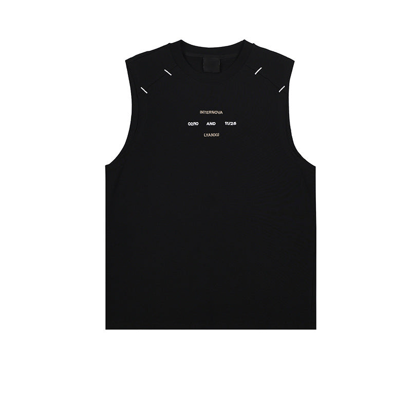 Men's Summer Sports Fitness Vest Men's Round Neck Casual