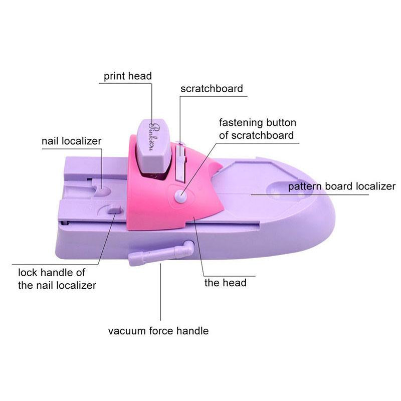 Beauty DIY Nail Art Stamping Printing Machine Nail Art Printer Drawing Nail Printer+6Nail Image Plate