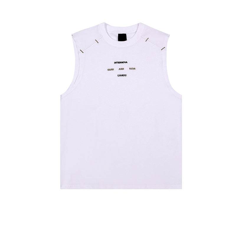 Men's Summer Sports Fitness Vest Men's Round Neck Casual